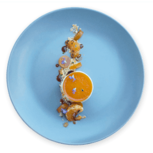 Pollensa Private Chefs - Dessert - Clementine & Earl Grey tea parfait - Top view