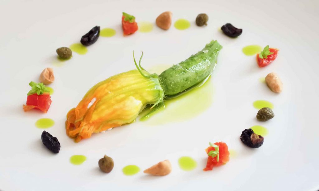 Stuffed Courgette flower - Food by Pollensa Private Chefs
