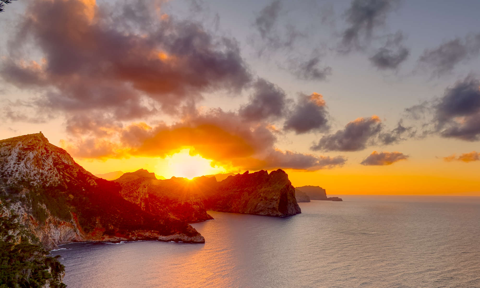 About Pollensa - Sunset over Cavall Bernet